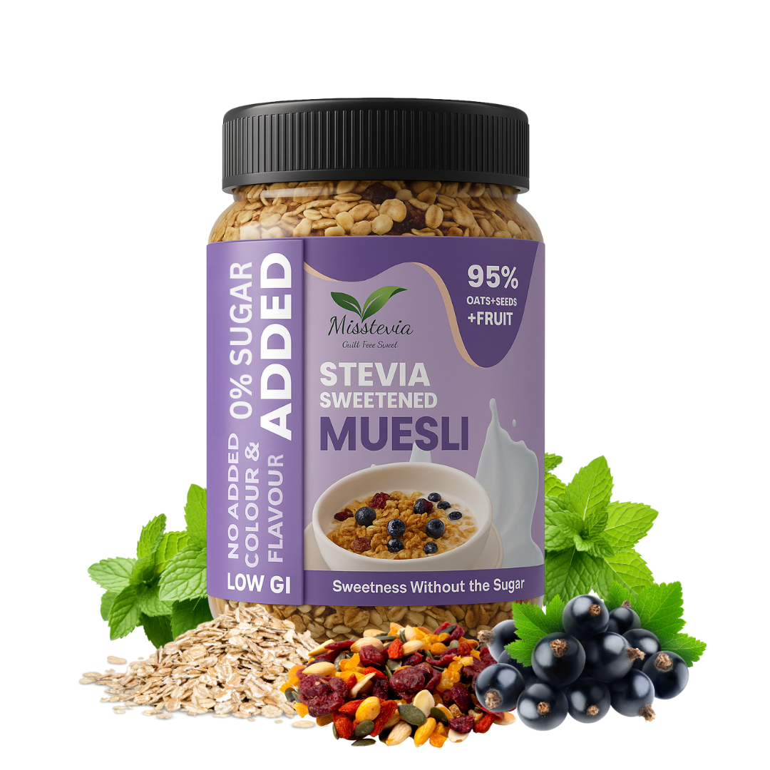 Sugar Free Muesli 500g | Stevia Sweetened | Low Calorie| Kids & Diabetic Friendly