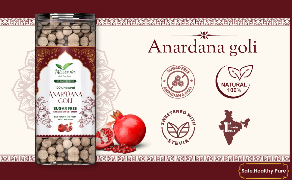Sugar-Free Anardana Goli | Stevia Based Sweet & Spicy | Healthy Mouth Freshener