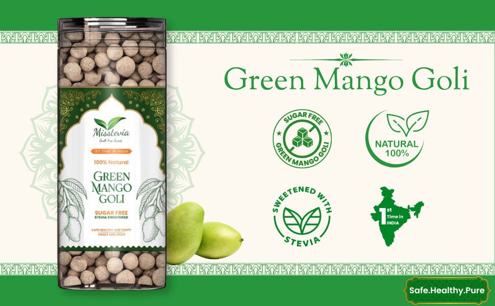 Sugar-Free Green Mango Goli | Sweet & Spicy Stevia Sweetened | Healthy Mukhwas