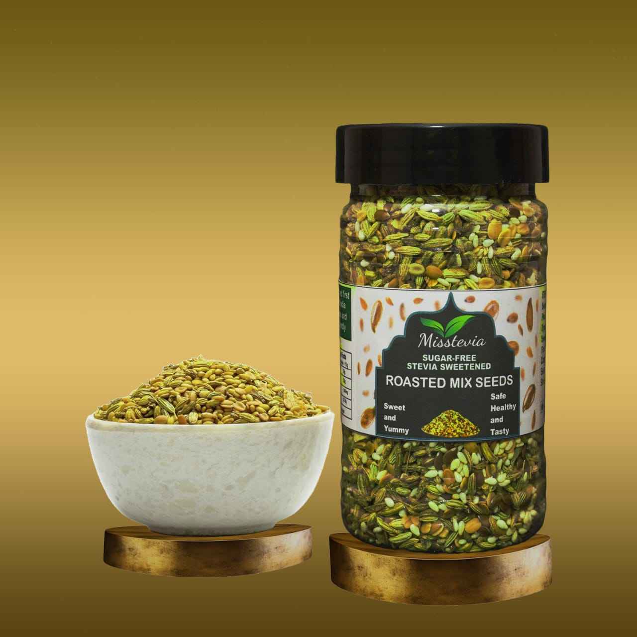 Sugar Free Sweet Roasted 4 in 1 Trail Mix | Stevia Sweetened| Healthy snacks - Misstevia