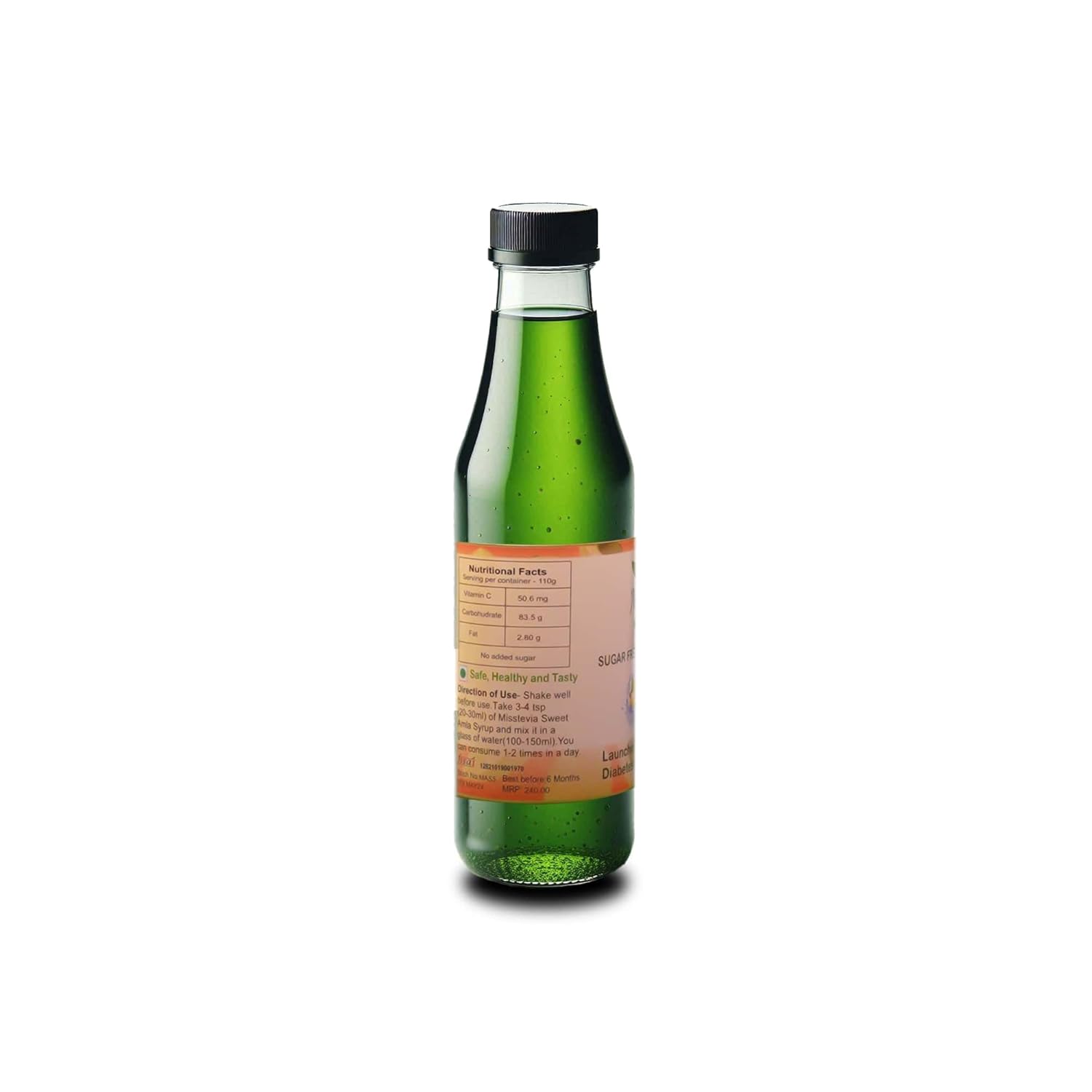 Sugar-Free Sweet Amla Syrup/Juice Concentrate 280mL - Misstevia