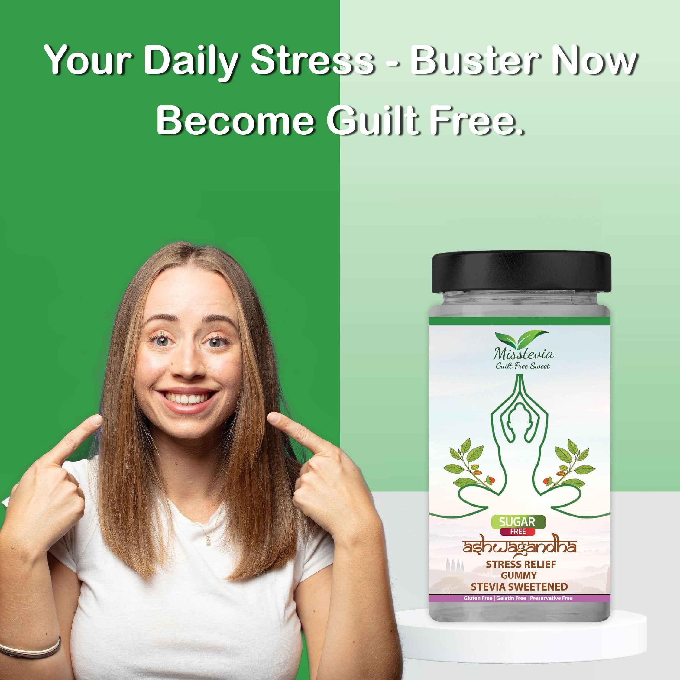 Nagori Ashwagandha 500mg Sugar Free Gummies - Misstevia