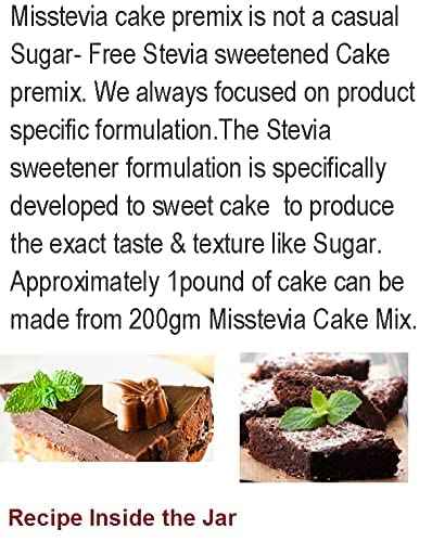 Stevia Sweetened Cake Premix(200g) (Taste Better than Sugar based Cake) - Misstevia