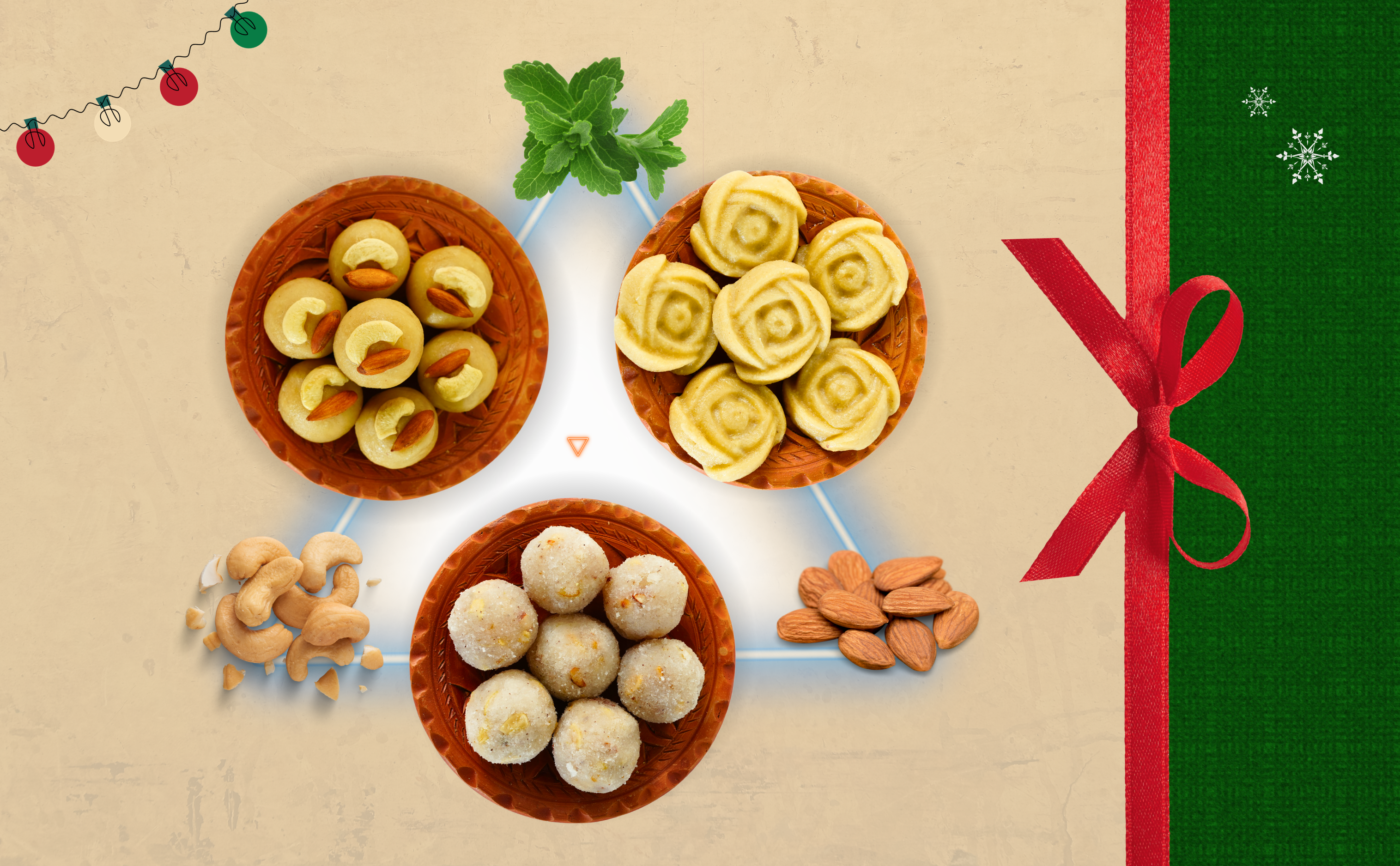 Sugar-Free Combo Kaju-Katli + Kaju-Almond Laddu + Dryfruit Coconut Laddu(250g*3) - Misstevia