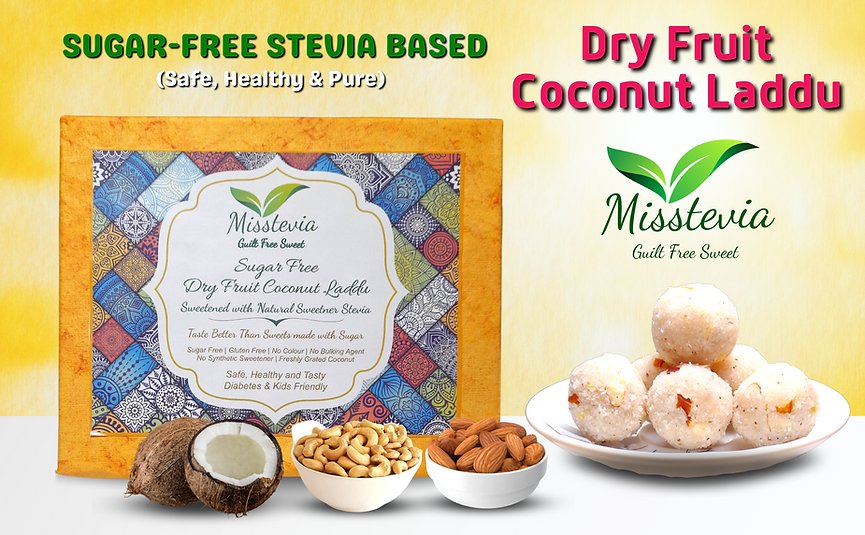 Sweet Combo Pack of 2 I Kaju-almond Laddu, Dryfruit Coconut Laddu(250g*2) - Misstevia