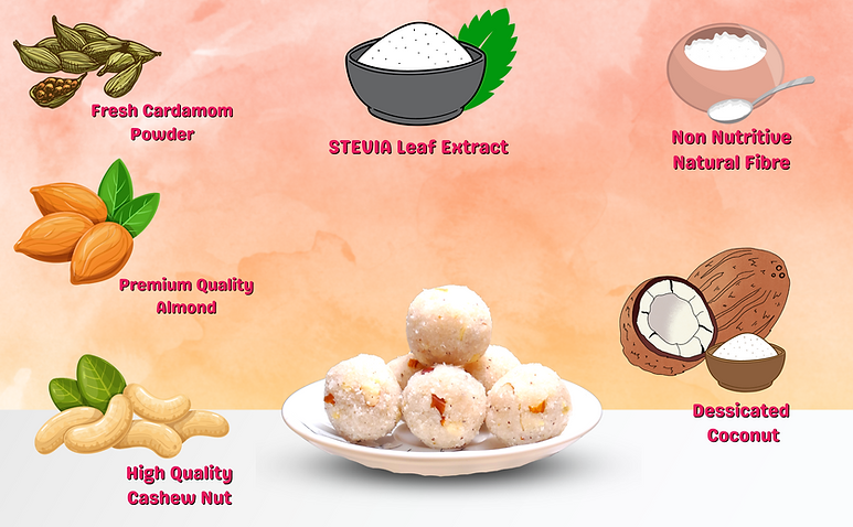 Sugar-Free Combo Kaju-Katli + Kaju-Almond Laddu + Dryfruit Coconut Laddu(250g*3) - Misstevia
