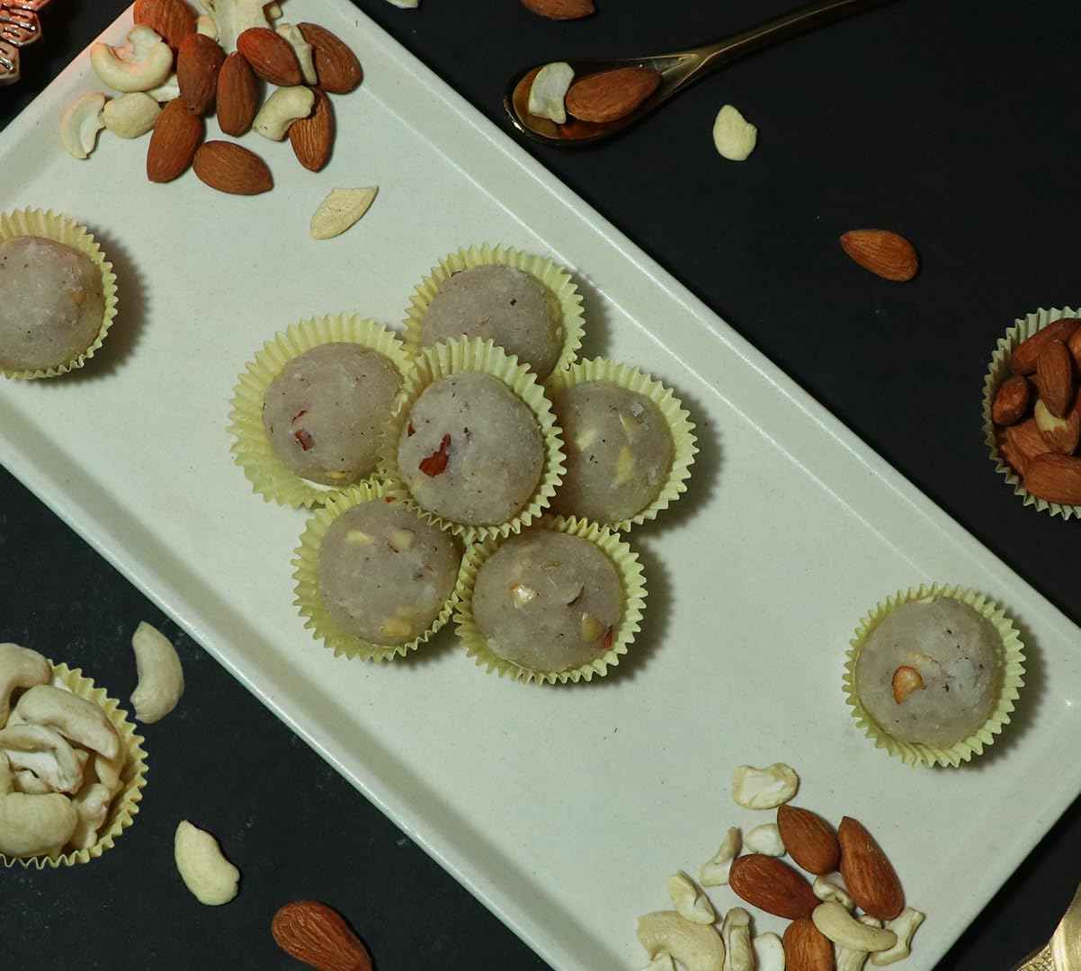 Sugar-Free Stevia based Dryfruit Coconut Laddu 500g + 50g Mouth-Freshener FREE - Misstevia