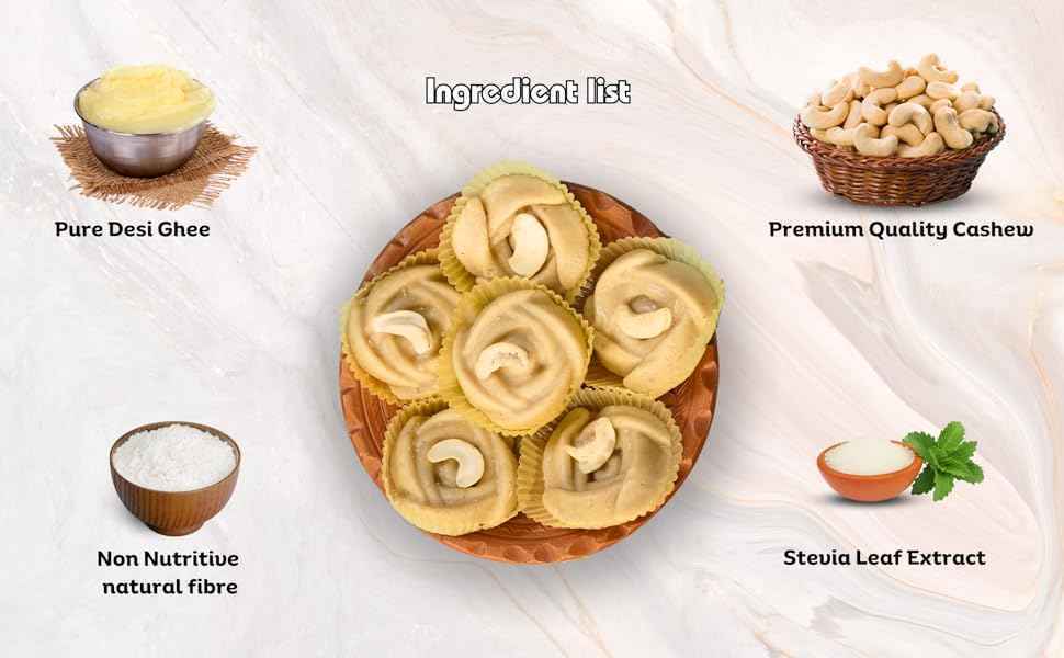 Sugar-Free Combo Kaju-Katli + Kaju-Almond Laddu + Dryfruit Coconut Laddu(250g*3) - Misstevia