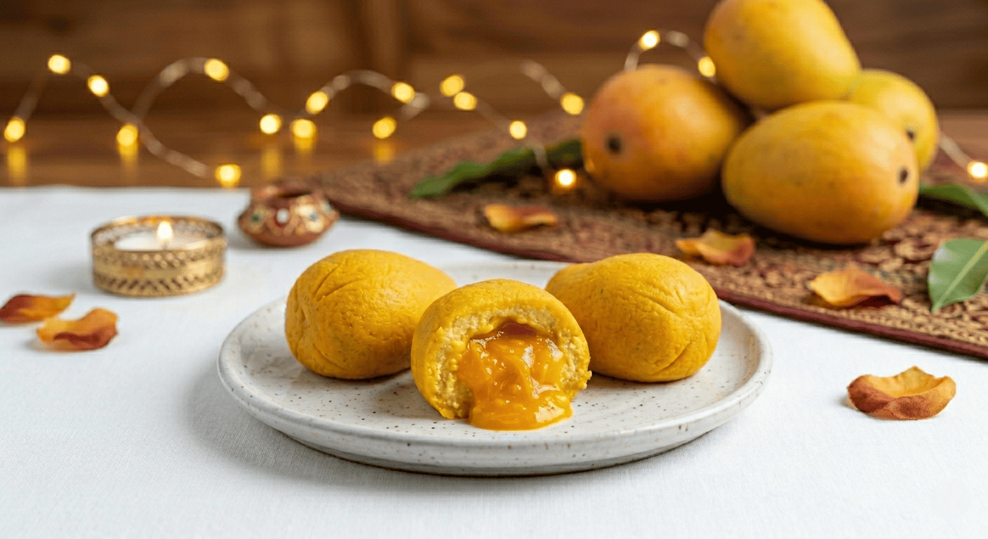 Misstevia Sugar Free Aamratna Sandesh | Filled with Mango Rasha | Stevia Sweetened | 250g